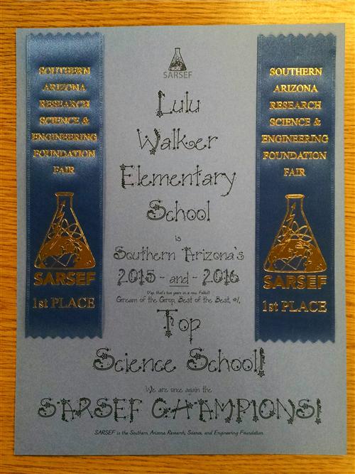Science Fair SARSEF certificate 
